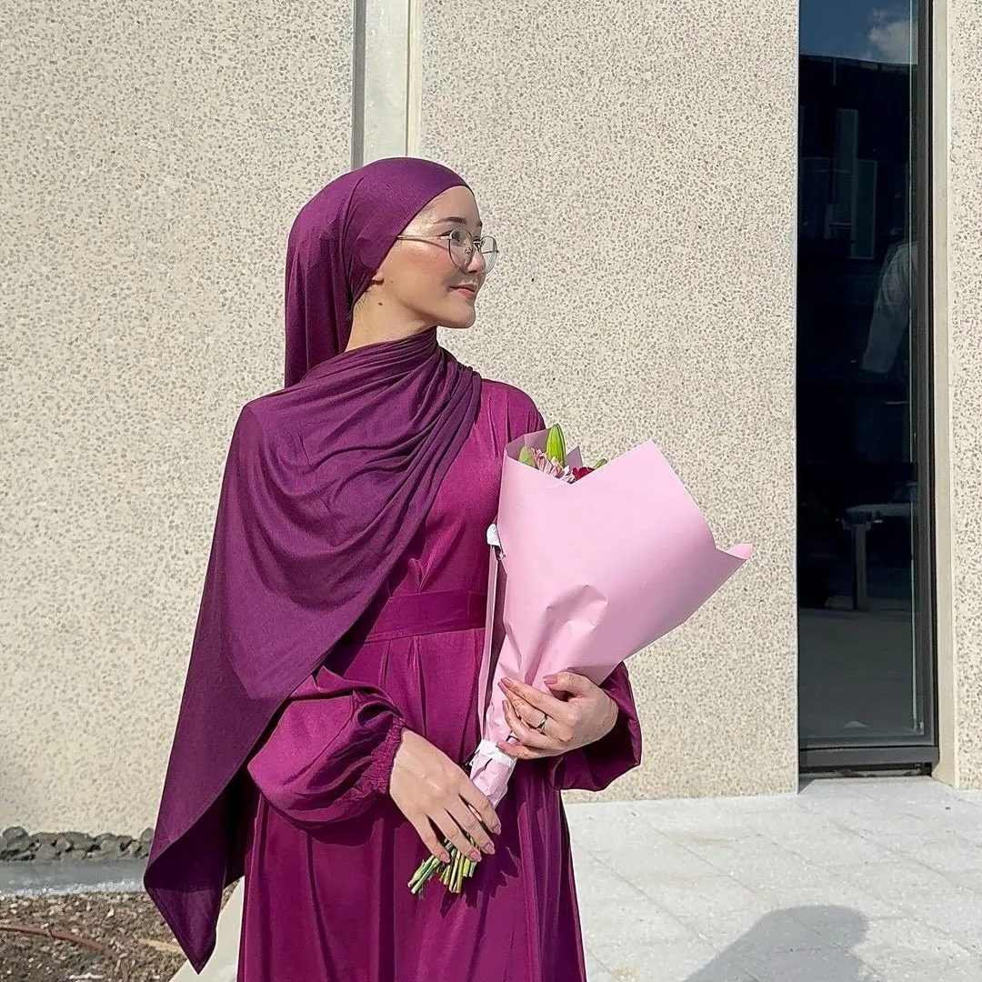 Premium Jersey Hijab - Plum