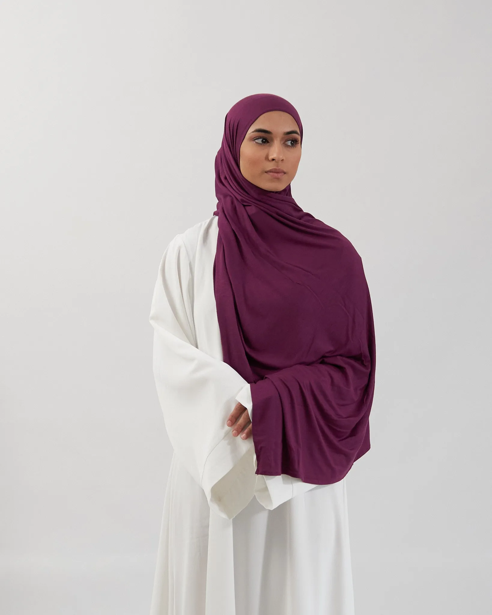 Premium Jersey Hijab - Plum