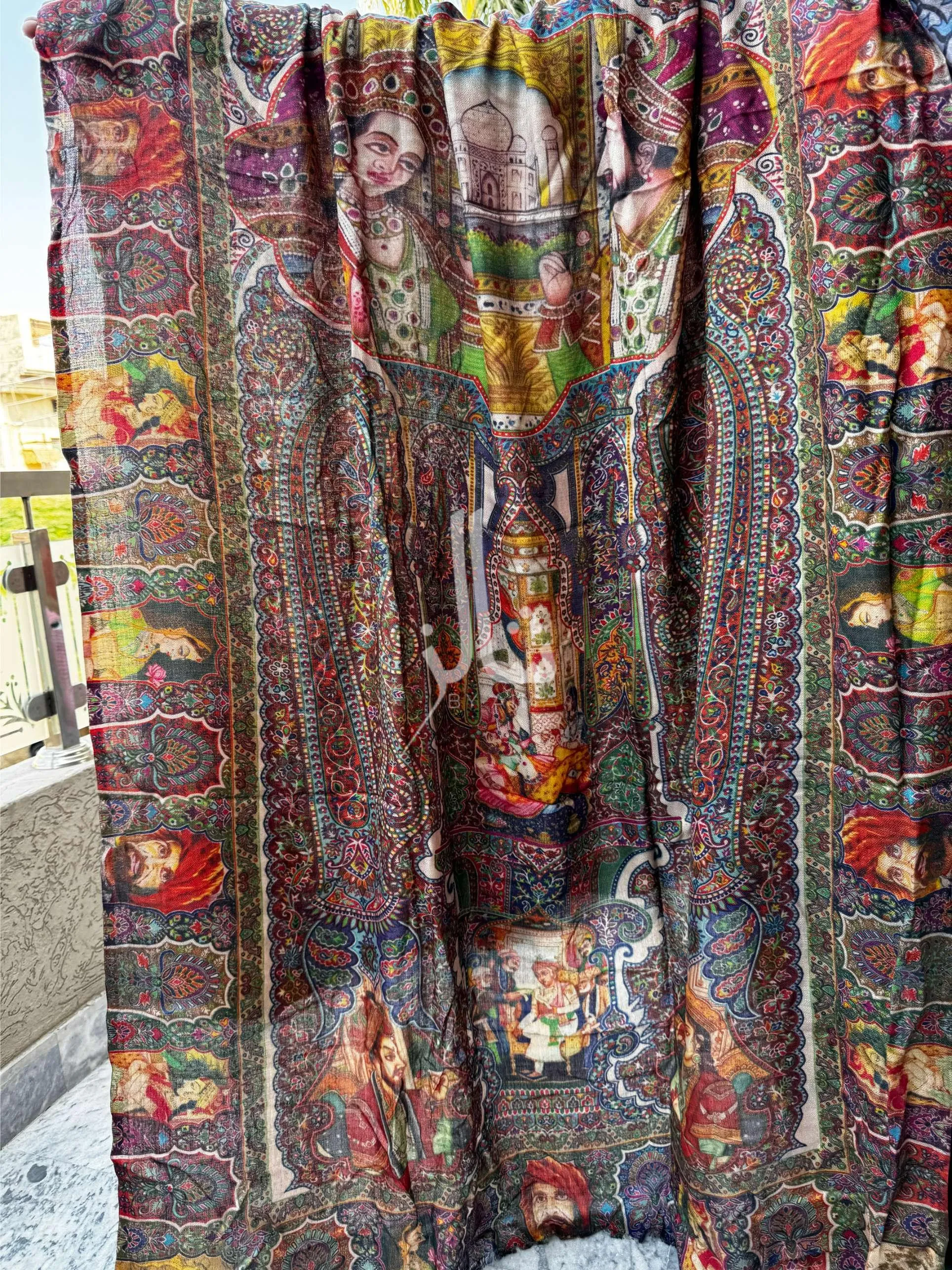 Printed Silk Pashmina - Shawl