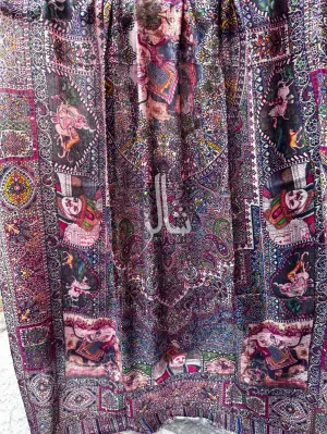 Printed Silk Pashmina - Shawl
