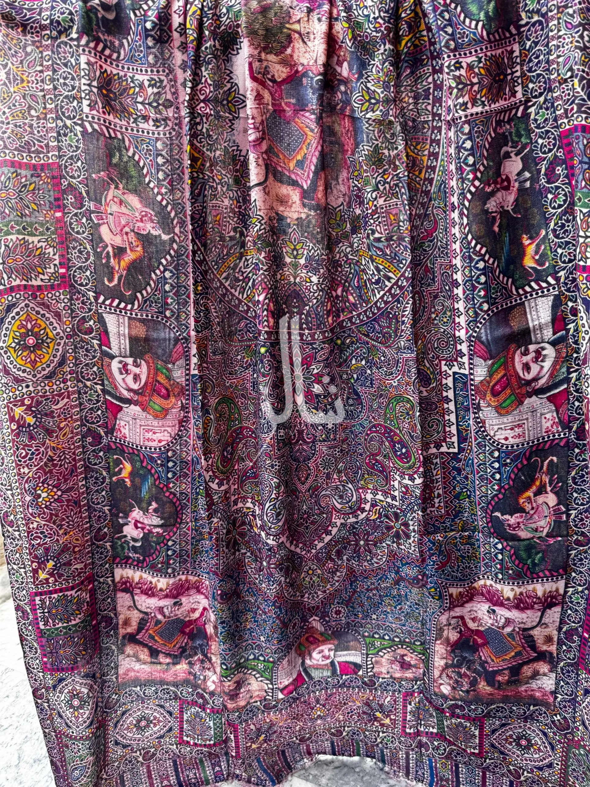 Printed Silk Pashmina - Shawl