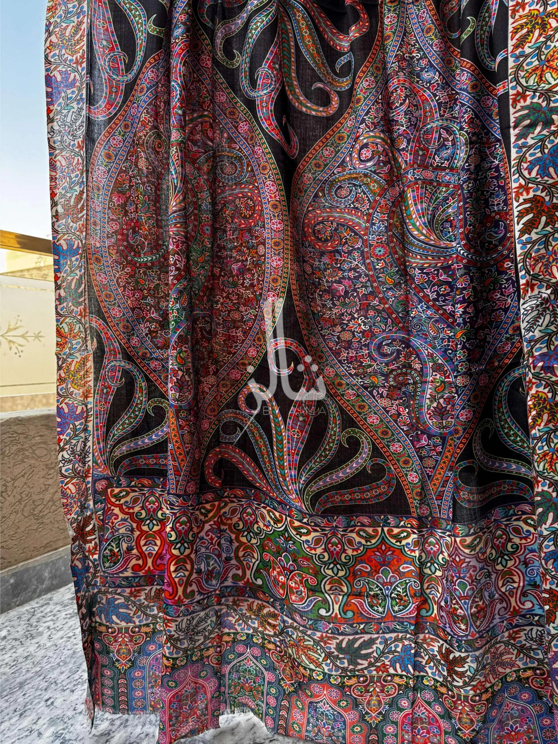 Printed Silk Pashmina - Shawl