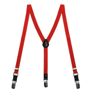 Red Skinny Suspenders