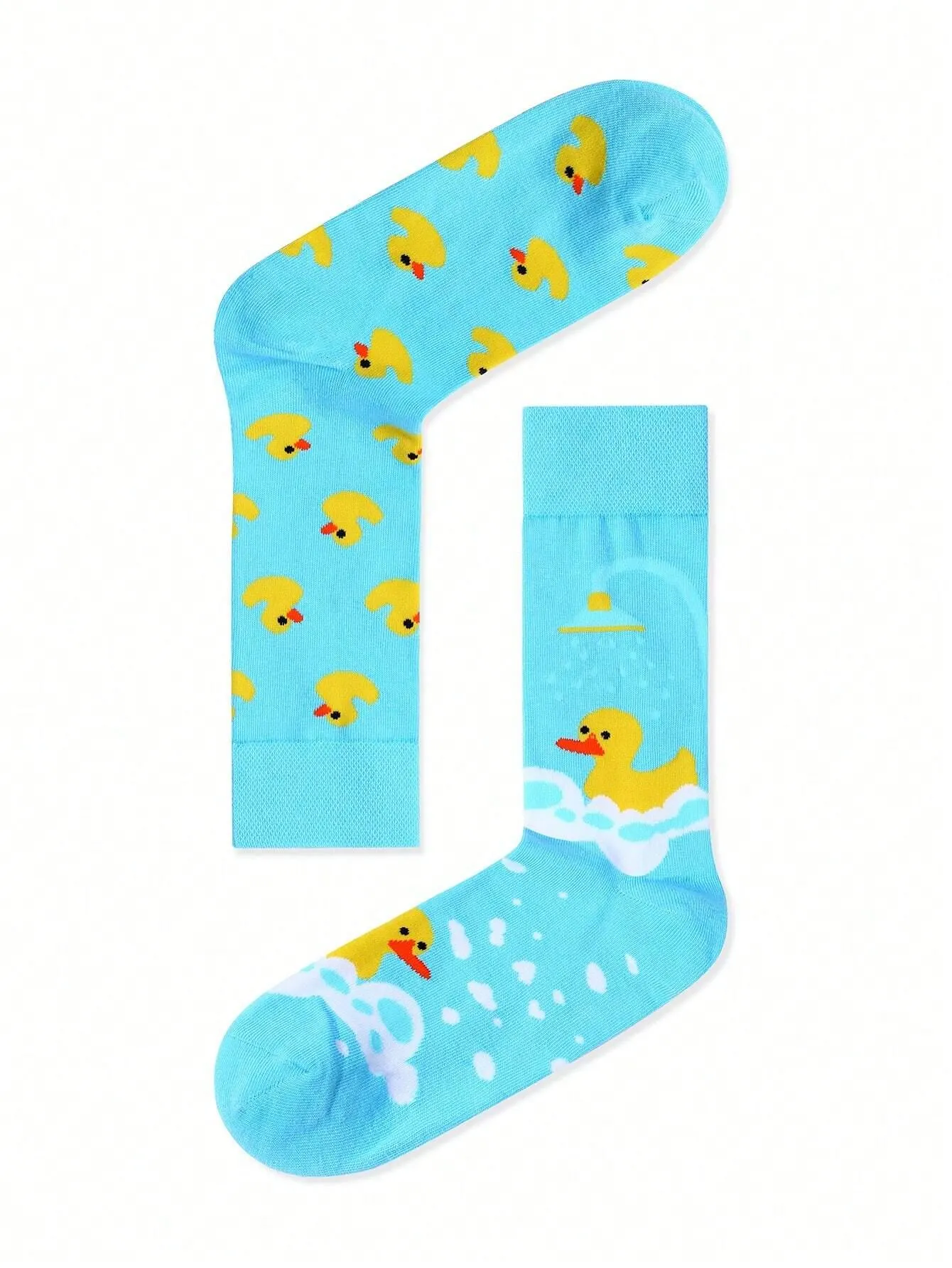 Rubber Duck Odd Cotton Socks: Fun and Playful Design