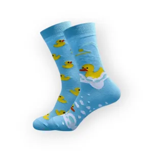 Rubber Duck Odd Cotton Socks: Fun and Playful Design