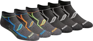 Saucony Men's RunDry Bolt Performance No-Show Socks, Available in M-XXL (6, 12, 18 Pairs)