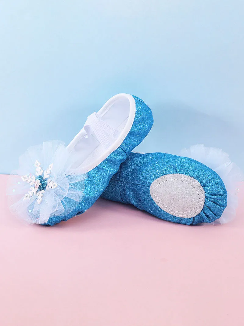 Shiny Princess Dance Shoes Soft Sole Exercise Ballet Shoes
