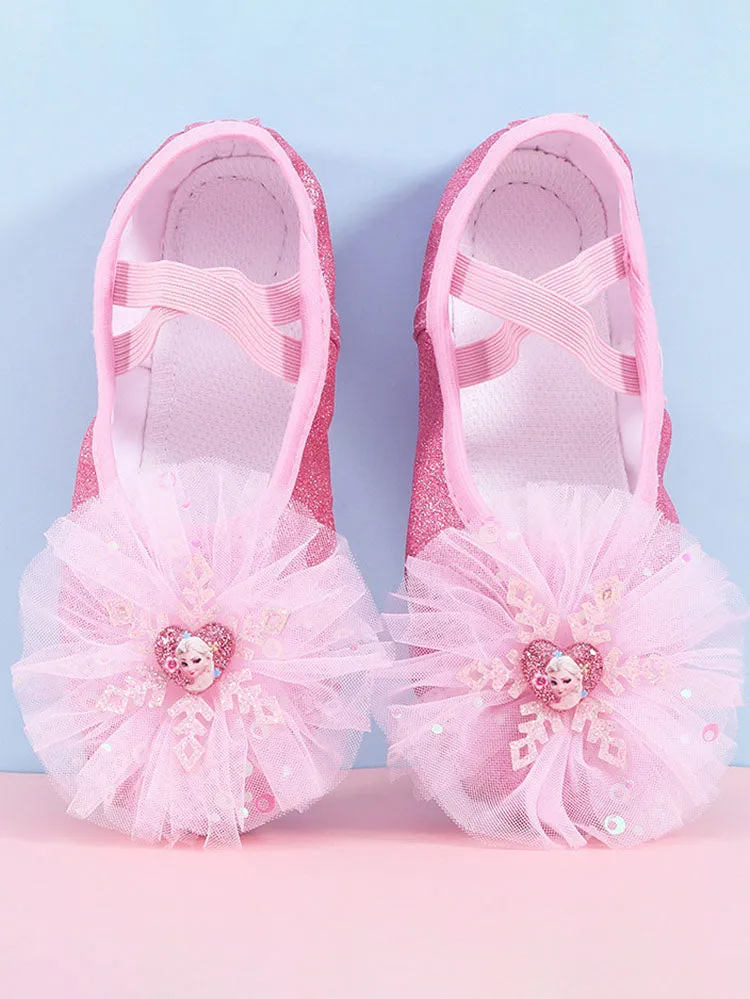 Shiny Princess Dance Shoes Soft Sole Exercise Ballet Shoes