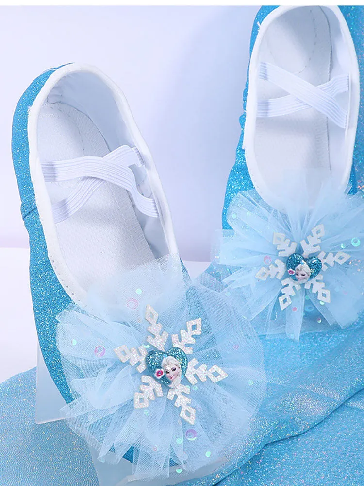 Shiny Princess Dance Shoes Soft Sole Exercise Ballet Shoes