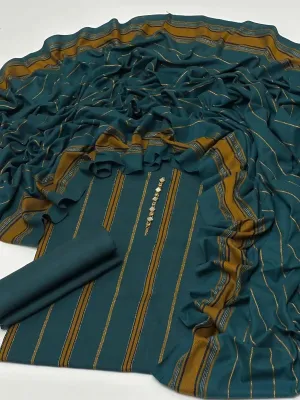 Soft Wool 3-Piece Suit: woven design yarn dyed 03