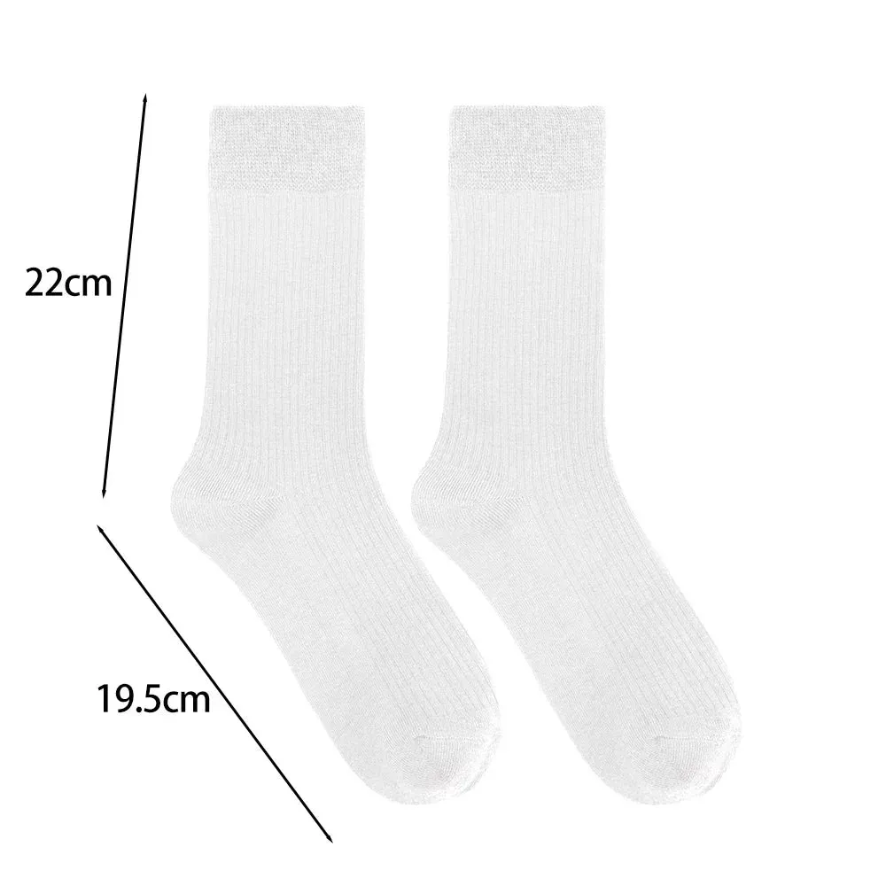 Sohiwoo Korean Stripe Long Socks for Women Girls Simple Simple Cotton Socks Japanese Casual Pile Socks Fashion Stockings Accessories