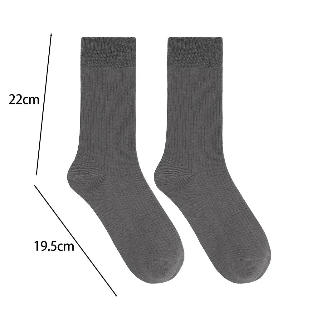 Sohiwoo Korean Stripe Long Socks for Women Girls Simple Simple Cotton Socks Japanese Casual Pile Socks Fashion Stockings Accessories