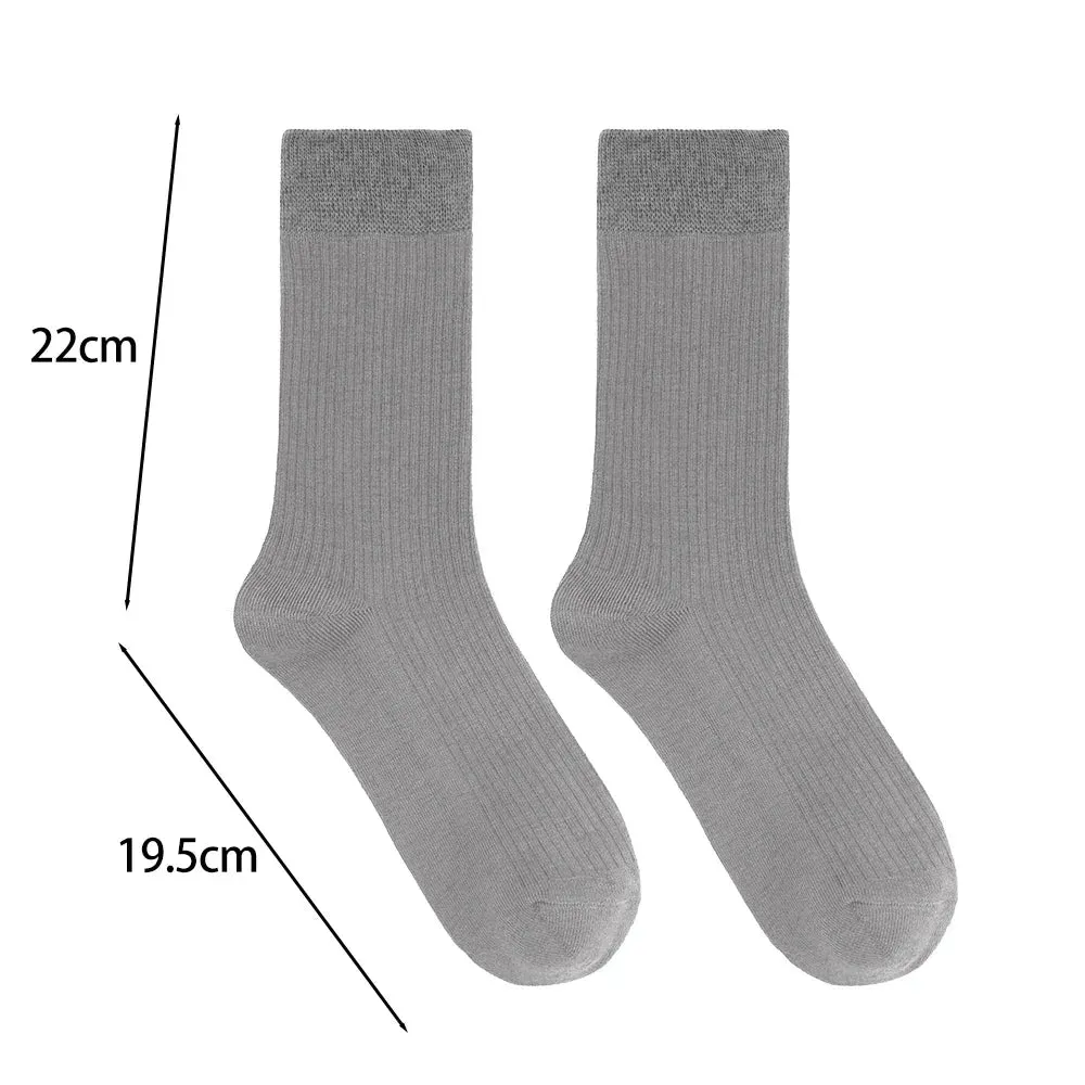Sohiwoo Korean Stripe Long Socks for Women Girls Simple Simple Cotton Socks Japanese Casual Pile Socks Fashion Stockings Accessories