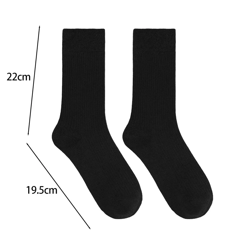Sohiwoo Korean Stripe Long Socks for Women Girls Simple Simple Cotton Socks Japanese Casual Pile Socks Fashion Stockings Accessories
