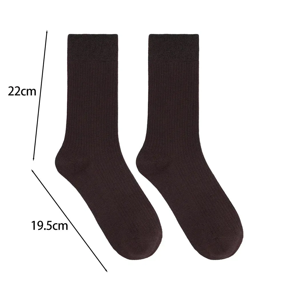 Sohiwoo Korean Stripe Long Socks for Women Girls Simple Simple Cotton Socks Japanese Casual Pile Socks Fashion Stockings Accessories