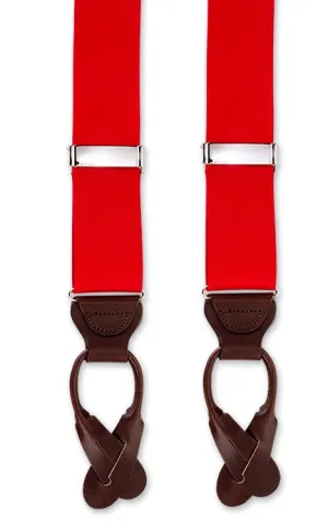 Solid Red Suspenders - E4587