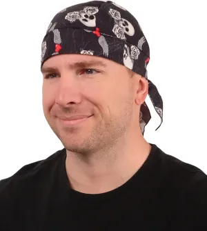 Sparkling EARTH - Skull Caps Doo Rags Do Rag Durag Headwrap Head Wraps Skullies - Made in The USA!