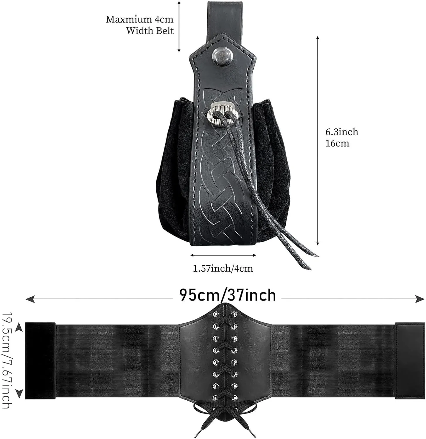 SUMGOGO 5PCS Corset Renaissance Belt Medieval Renaissance Belt Pouch Cork Potion Bottle Festival Halloween Costume Accessory