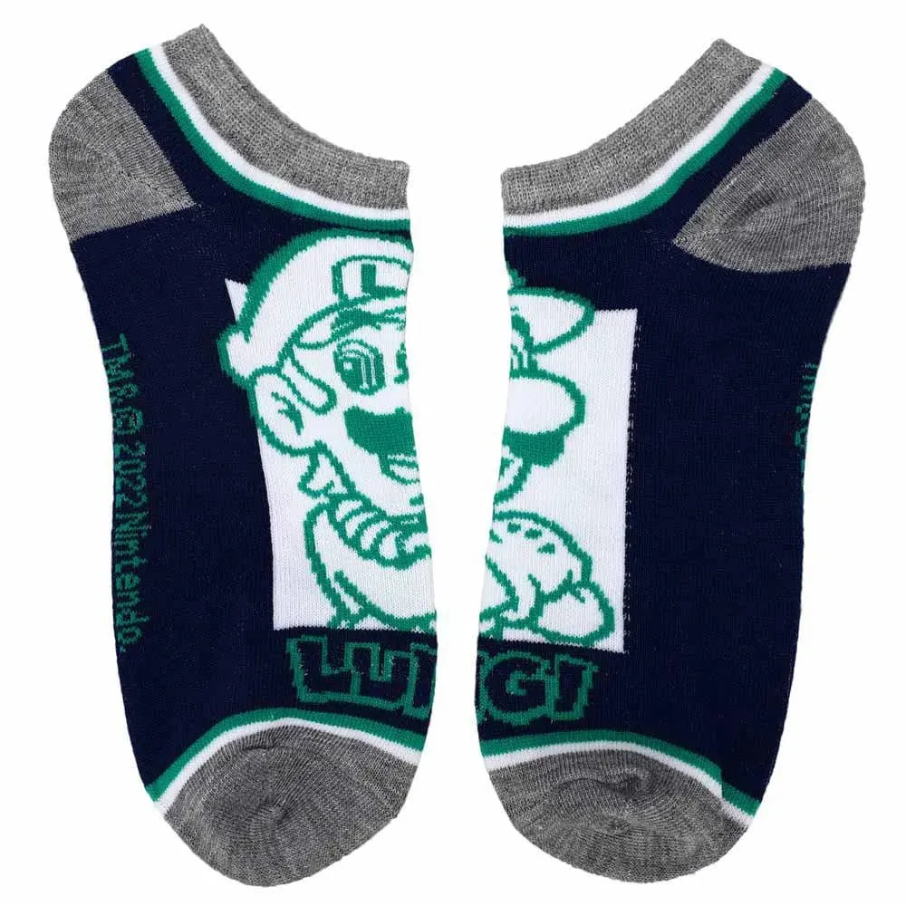 Super Mario - Mixed Icons Ankle Socks (5 Pairs) - Bioworld