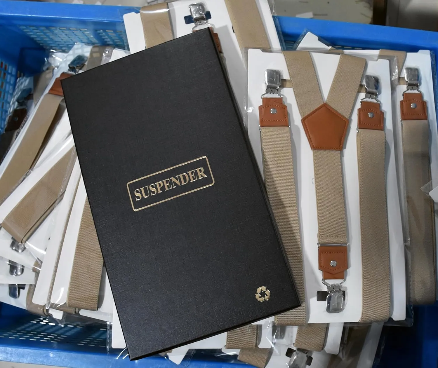 Suspenders for Men Y Back Adjustable Elastic with Strong Clips 47 Inches