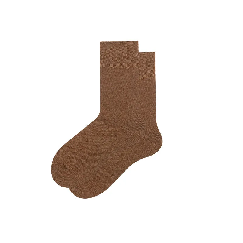 Sweetnana Solid Crew Socks for Women, Cozy Cotton Socks Seamless Socks, Multi Color Casual Socks.