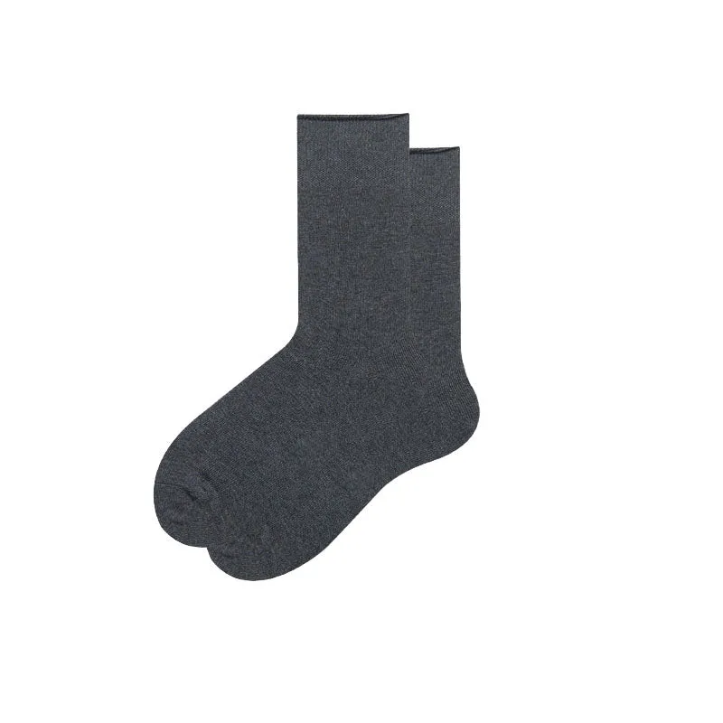 Sweetnana Solid Crew Socks for Women, Cozy Cotton Socks Seamless Socks, Multi Color Casual Socks.