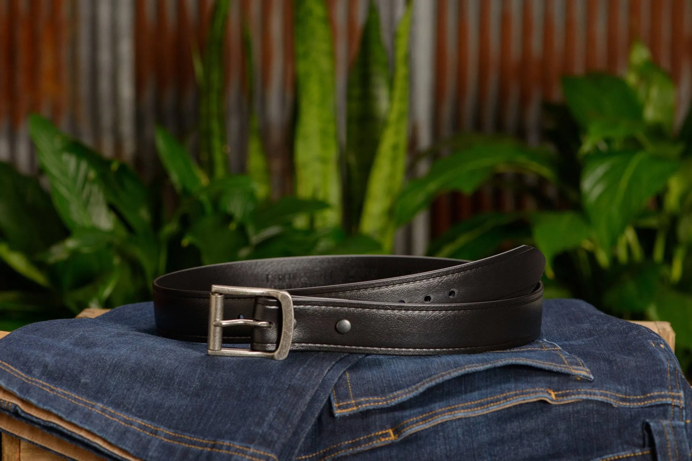 The Hercules Belt™ -  Black With Antique Nickel Hercules Buckle 1.50" (H100)