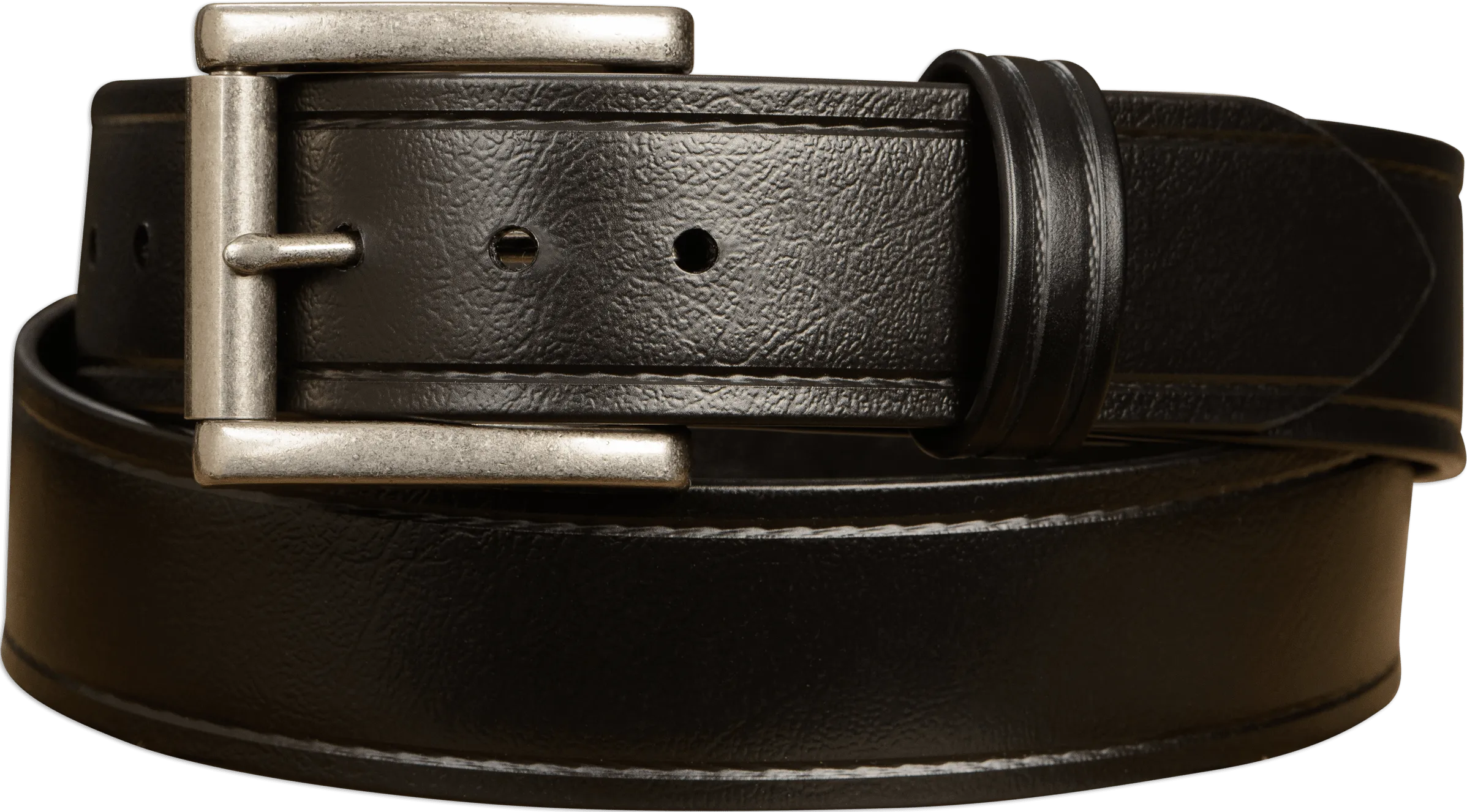 The Hercules Belt™ -  Black With Antique Nickel Roller Buckle 1.50" (H150)
