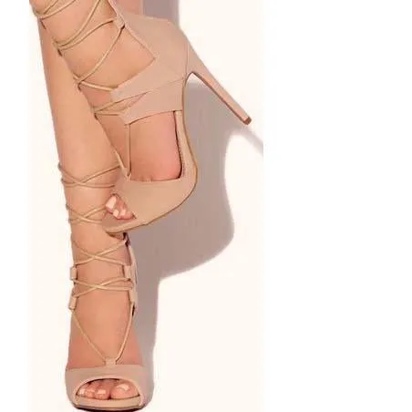 Toe Cross Strap Cutout Wedding Sandals