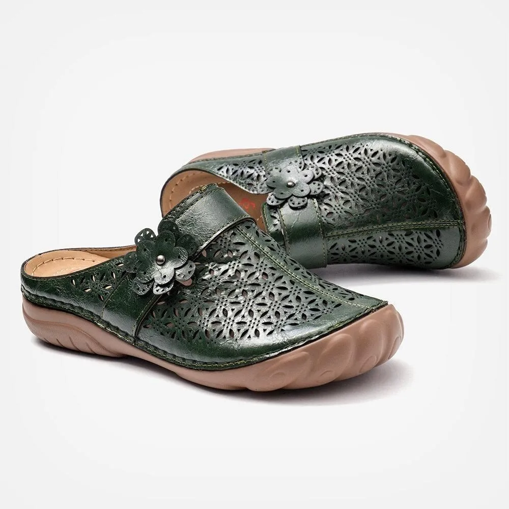 Vanccy Comfortable Retro Backless Casual Sandals