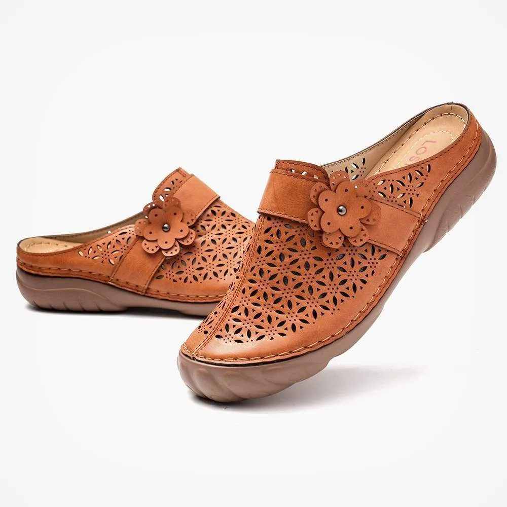 Vanccy Comfortable Retro Backless Casual Sandals