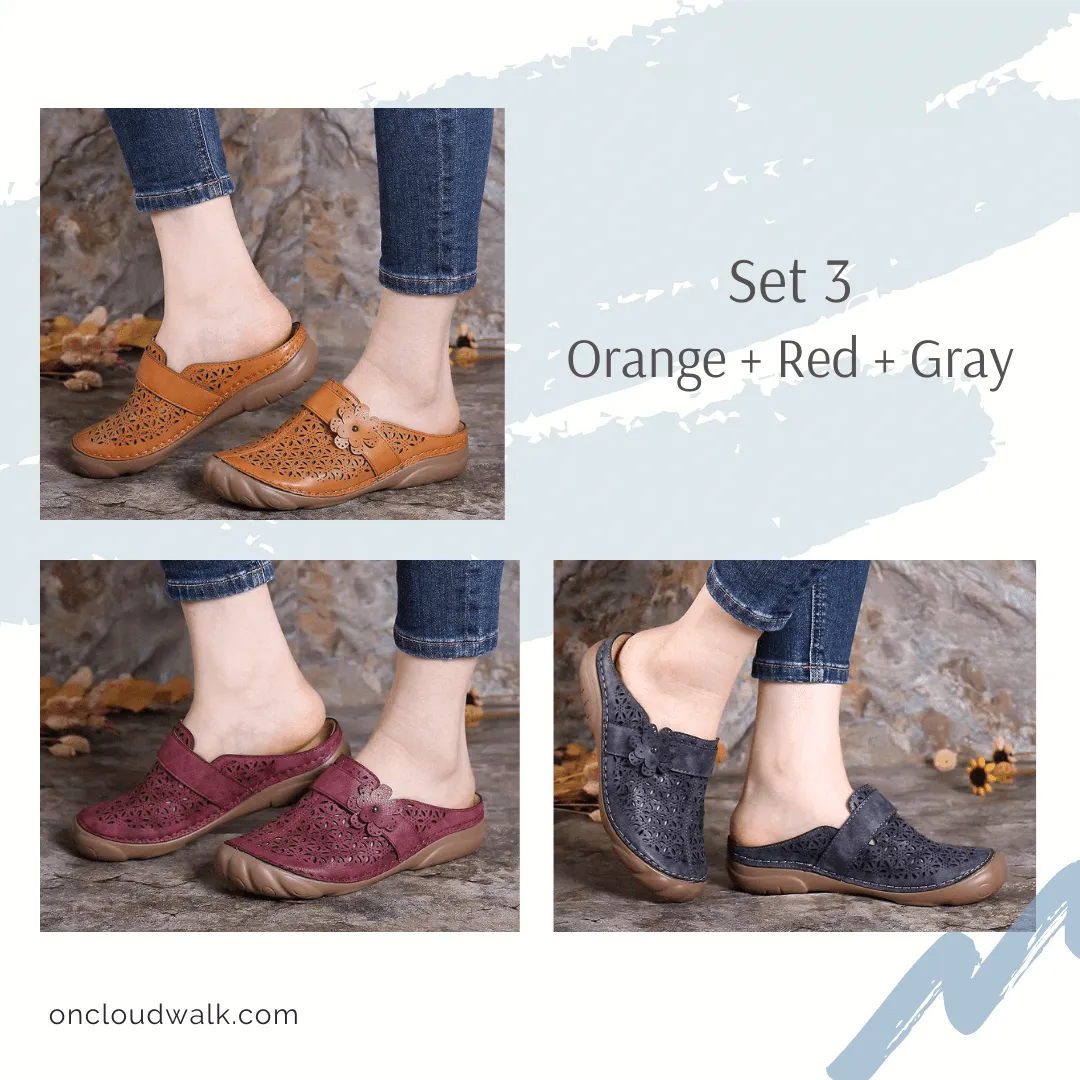 Vanccy Comfortable Retro Backless Casual Sandals