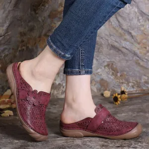 Vanccy Comfortable Retro Backless Casual Sandals