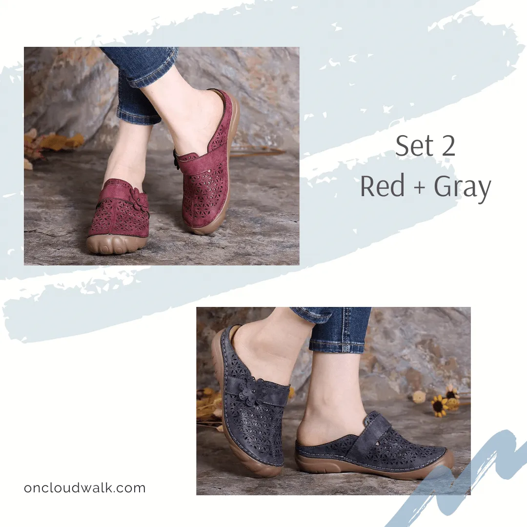 Vanccy Comfortable Retro Backless Casual Sandals