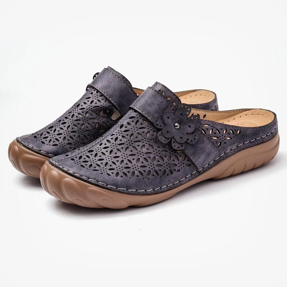Vanccy Comfortable Retro Backless Casual Sandals
