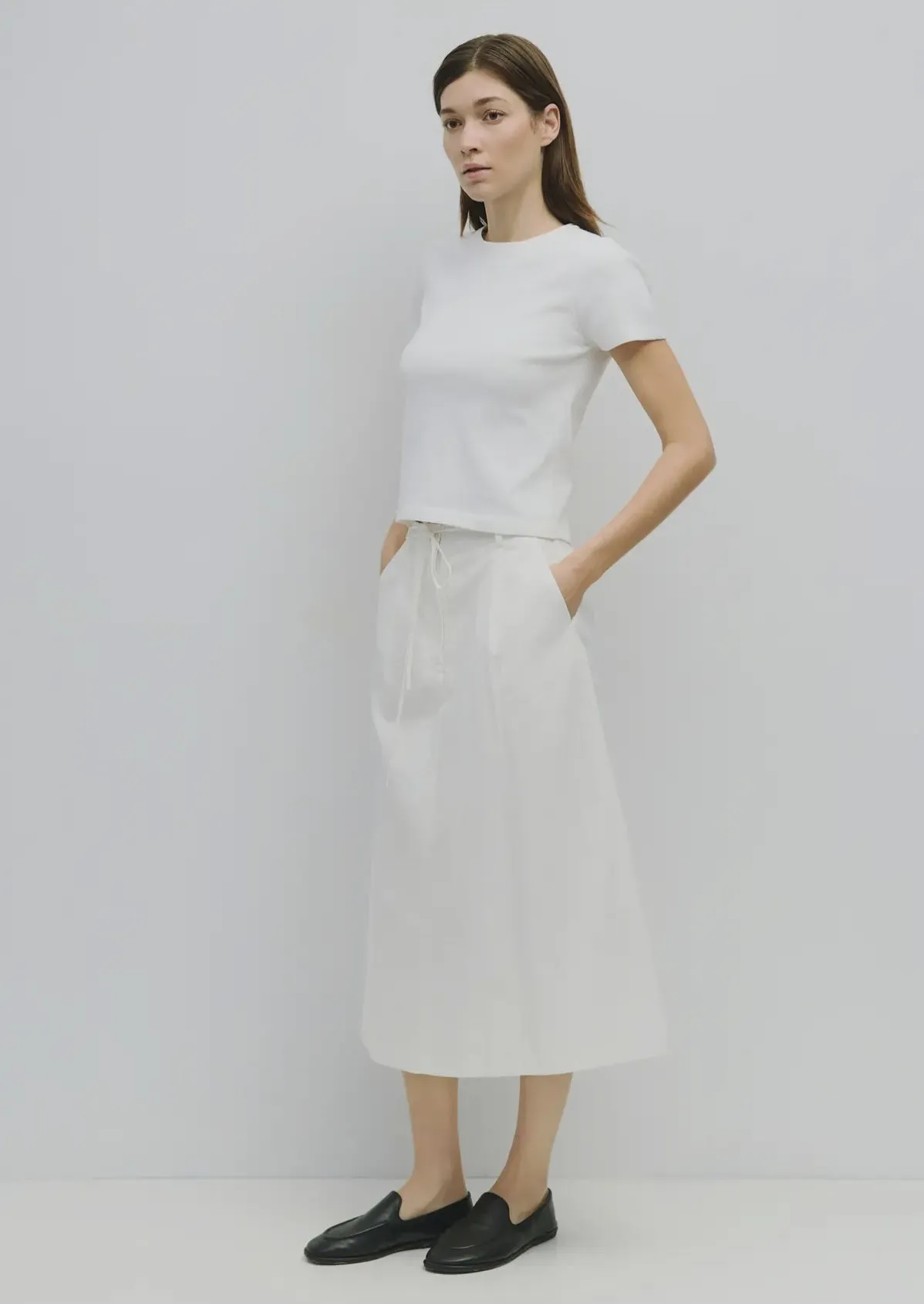 Vanderbilt maxi white skirt