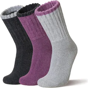 Velice Wool Socks for Women - Merino Wool Boot Hiking Thick Thermal Warm Winter Crew Cushion Cozy Work Socks - 5 Pairs