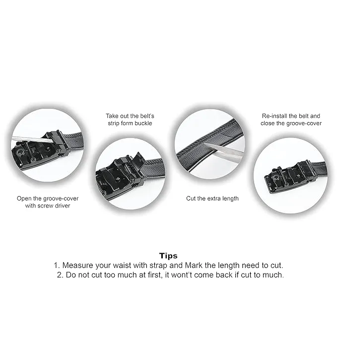 Venardo WINTAX Genuine Leather Autolock Belt for Men - Perfect for Formal and Casual Wear - Adjustable