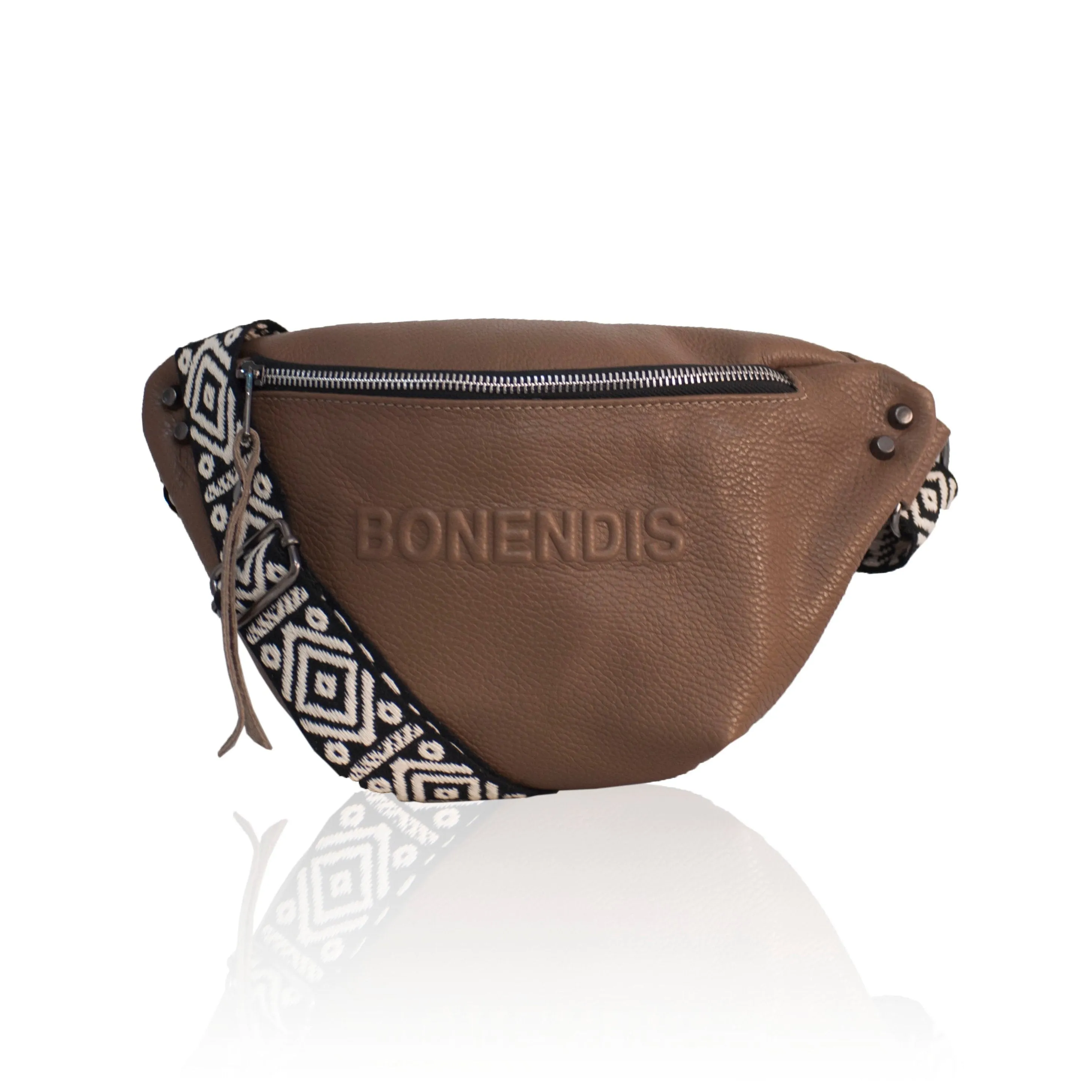 Venus Leather Belt  Bag - Biscotti