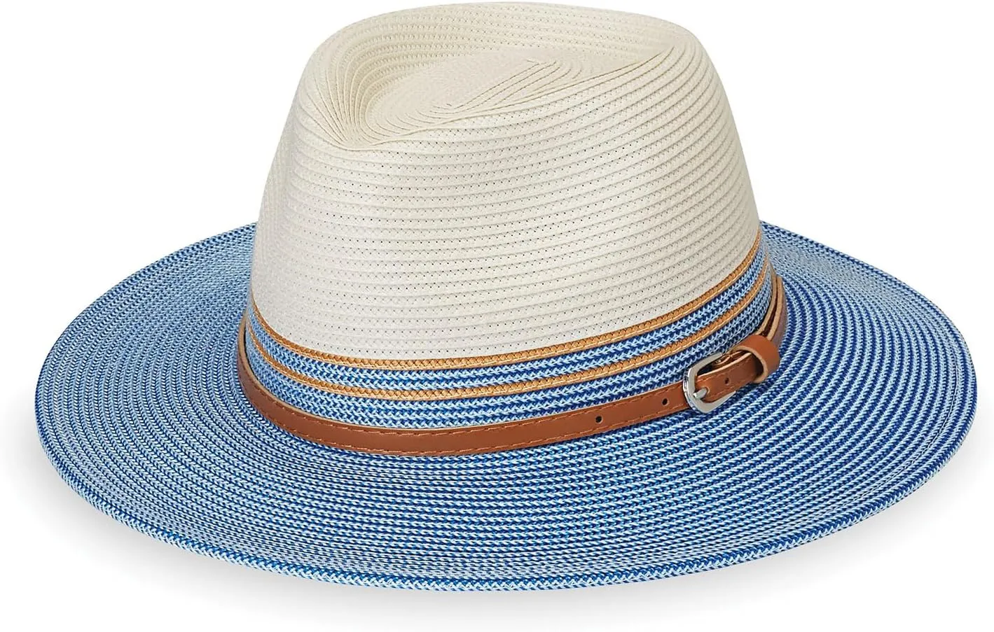 Wallaroo Hat Company Womens Petite Kristy Fedora  UPF 50 , UV Sun Protection Hat, Packable Design, Adjustable, Small Size