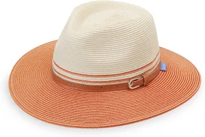 Wallaroo Hat Company Womens Petite Kristy Fedora  UPF 50 , UV Sun Protection Hat, Packable Design, Adjustable, Small Size