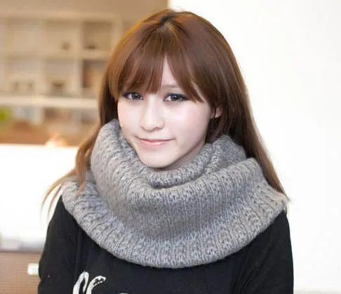 Winter male scarf female pullover warm mohair knitted crochet scarf solid winter scarf