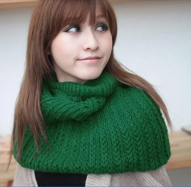 Winter male scarf female pullover warm mohair knitted crochet scarf solid winter scarf
