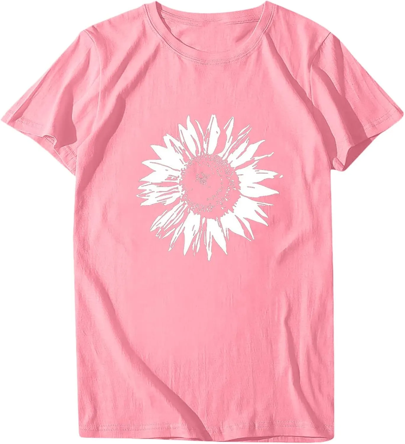 Womens T Shirts Cute Dandelion Graphic Tees Crewneck Short Sleeve Summer Tops Casual Loose Cotton Tshirts